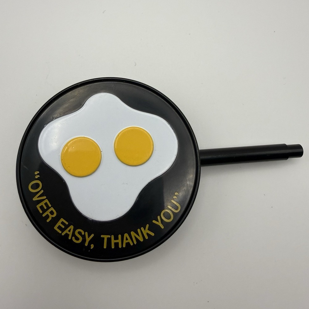 Vintage 90s Avon Over Easy Magnet With Pen Handle Refrigerator Magnet Skillet